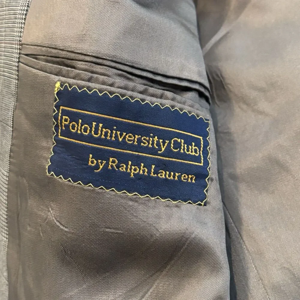 Polo‎ University Club Ralph Lauren Plaid Sport Coat Blazer Jacket 42 Preppy